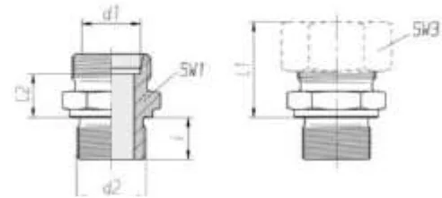 Straight GE Metric Light Series Coupling