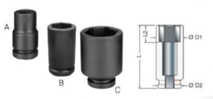 Long 1" Hex Impact Socket