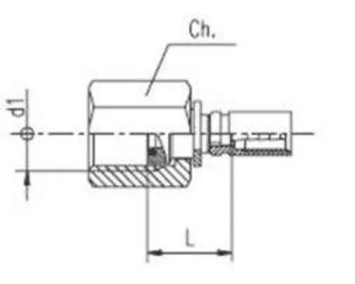 1/4" Female Swivel Gas Fitting for Manometer
