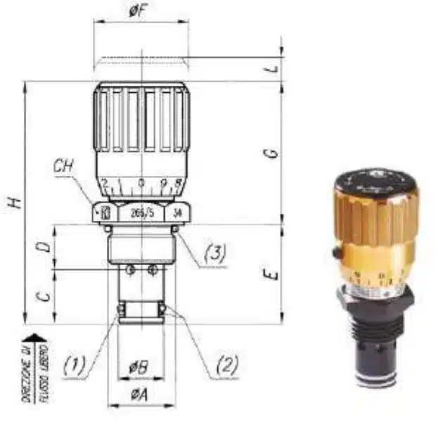 UNF One-Way Flow Regulator Cartridge