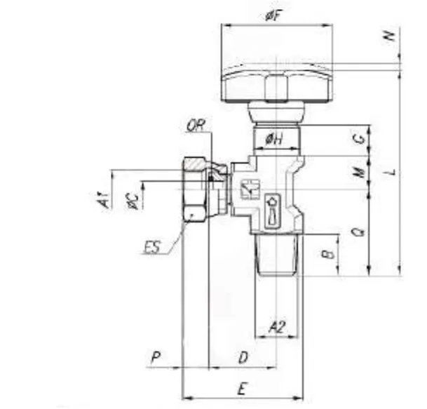 90-degree Manometer Outlet FT-291-14