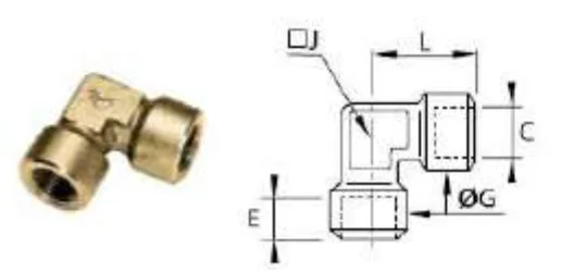 90° Equal Female BSPP Elbow