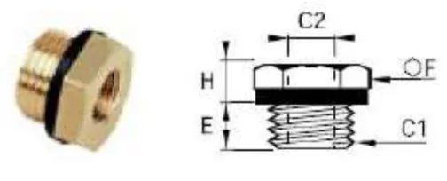 Male-Female BSPP to Metric Reducing Coupling