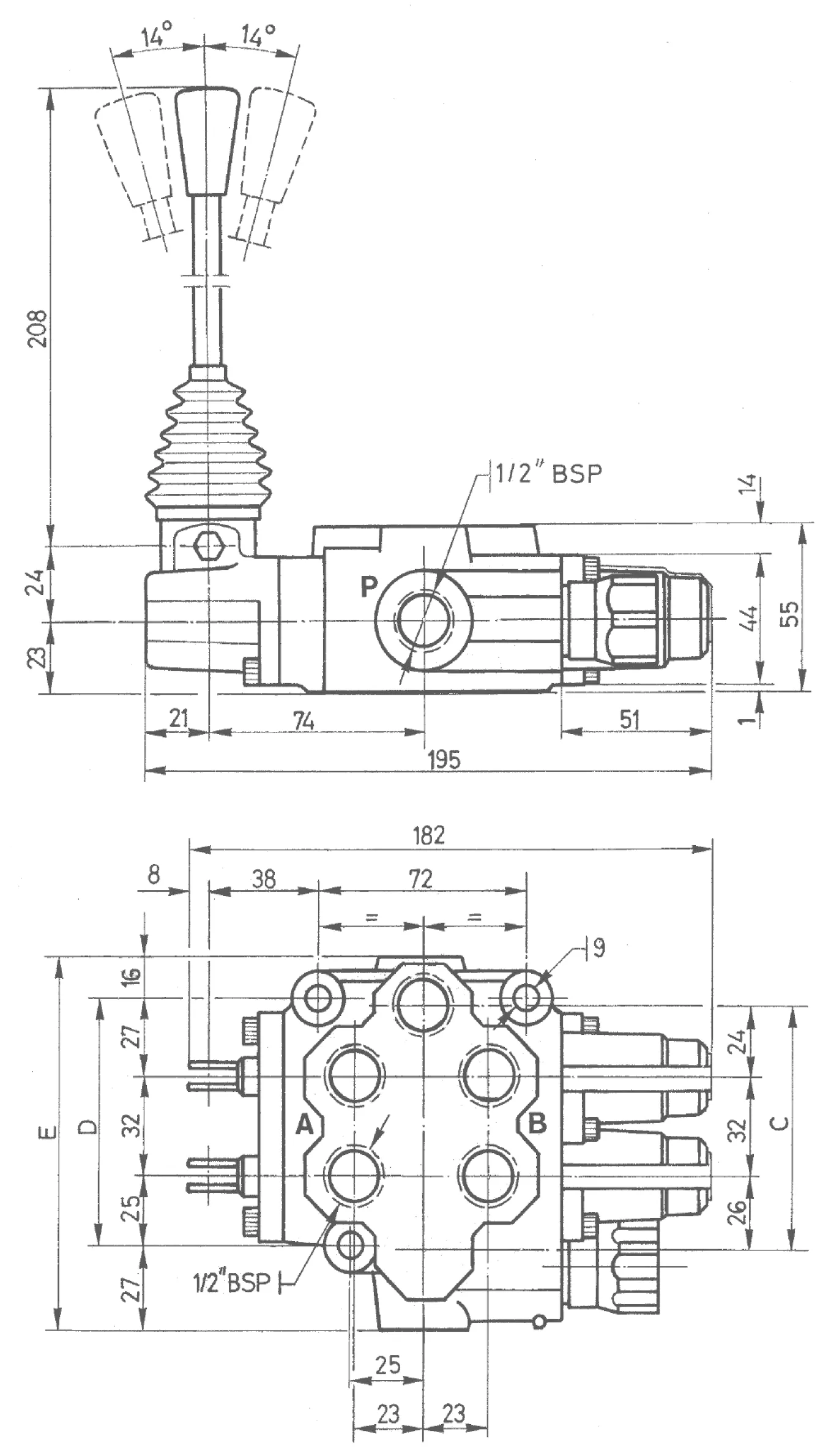 John Deere 1/2" Hydraulic Distributor
