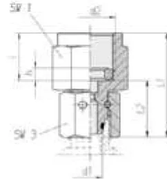 Female Union for Gas Manometer Light Series