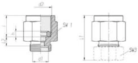 Female Union for MAV Manometer Light Series Tube