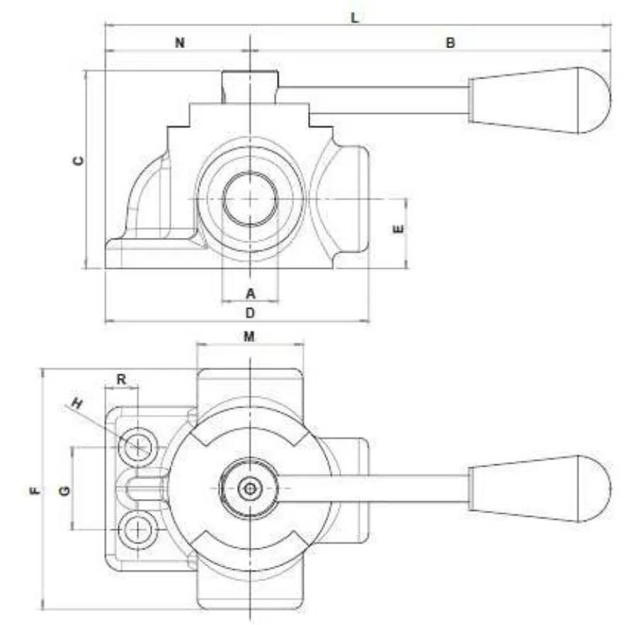 3-Way Manual NC Flow Diverter