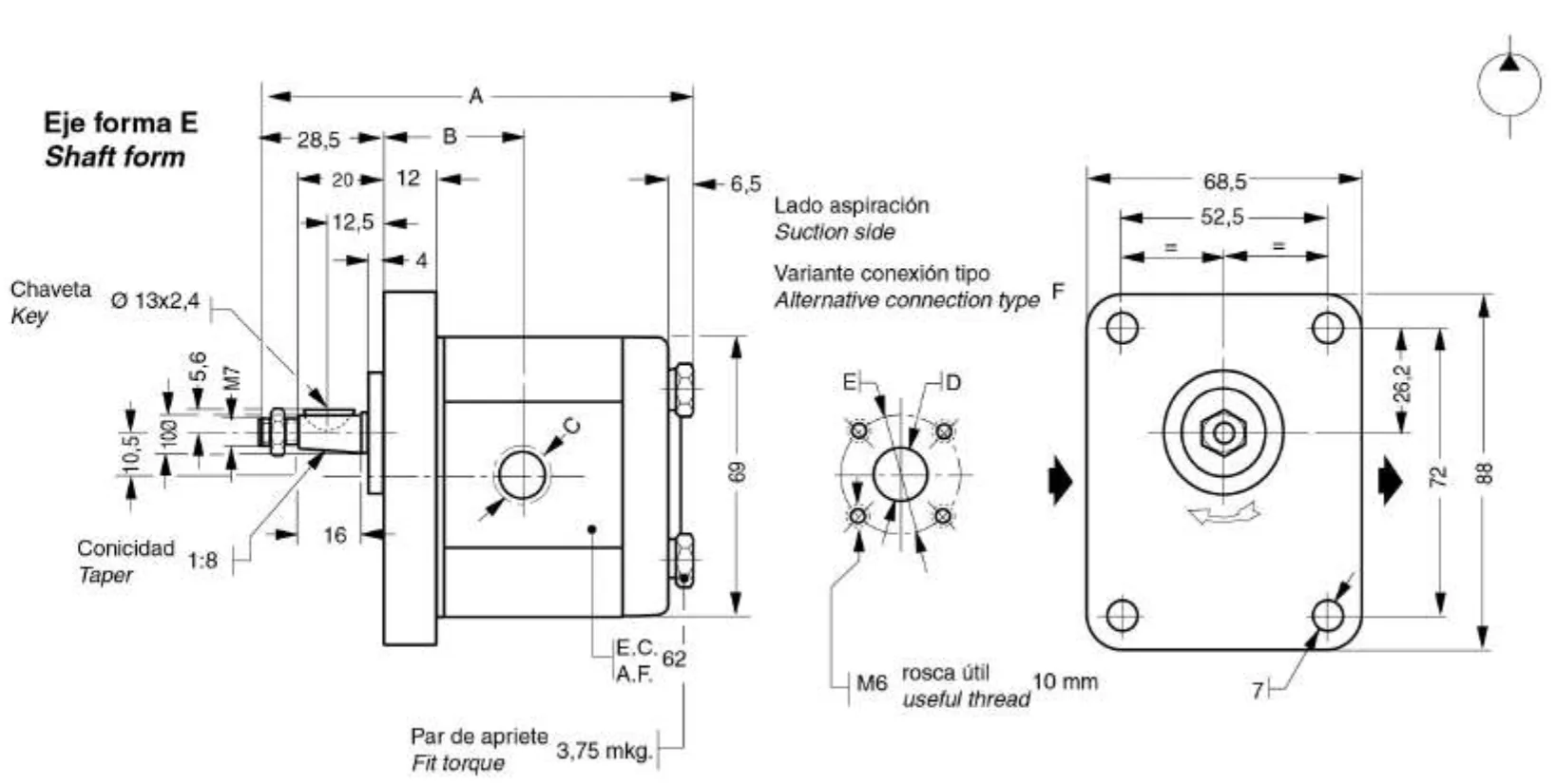 Roquet 1L0 Type E Gear Pump