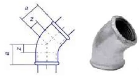 45° Female-Female Elbow Fitting